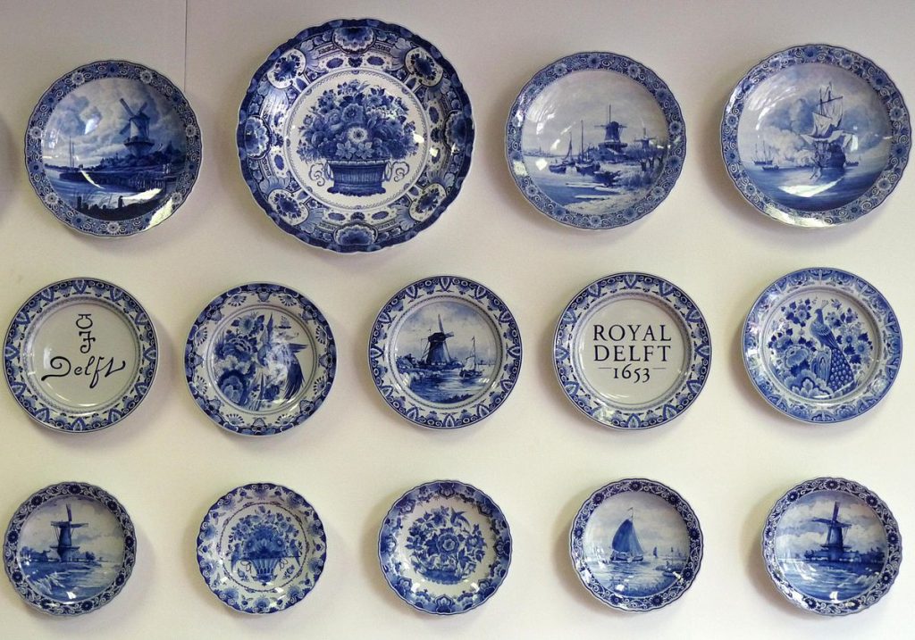 The blue tinged earthenware Delftware