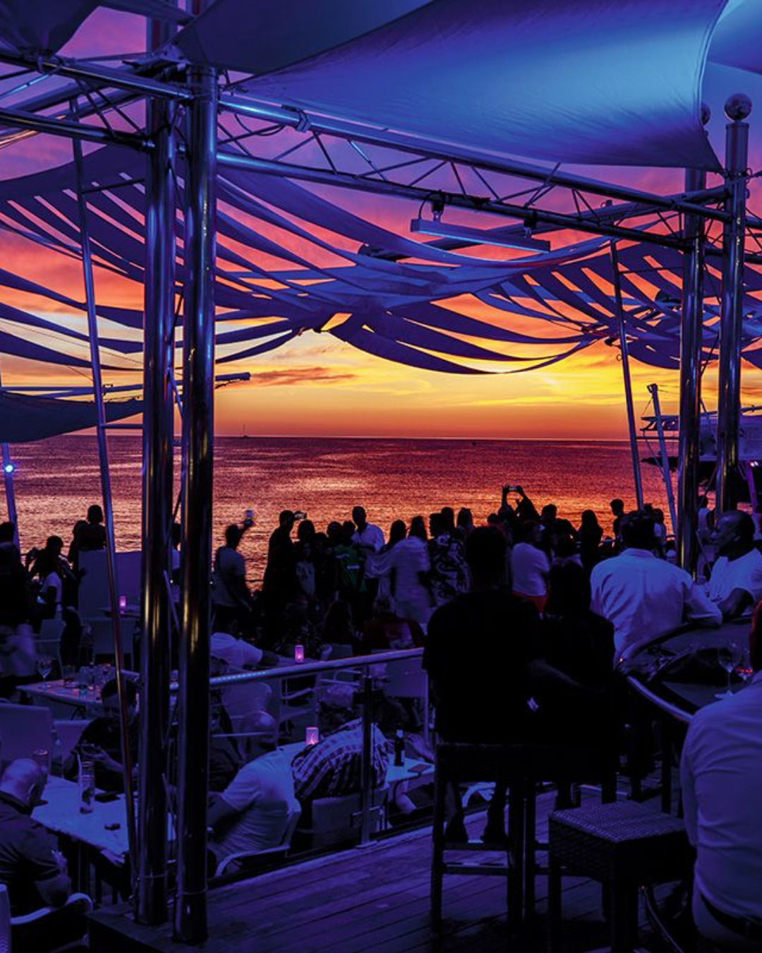 Picture of sunset from Cafe Del Mar in Ibiza