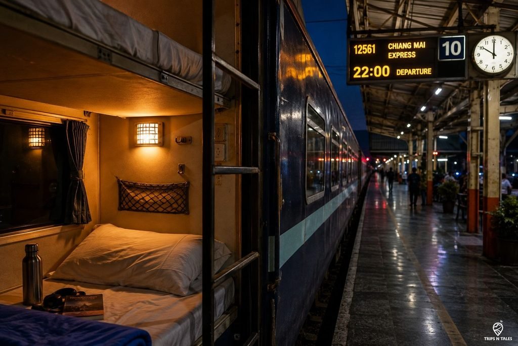 Trips N Tales overnight train travel in Thailand
